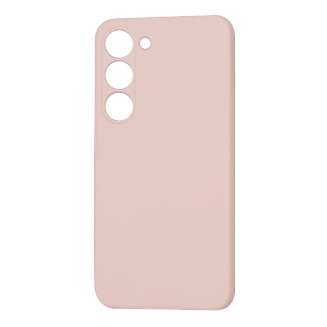 Husa pentru  Samsung Galaxy S23 Liquid Silicone, subțire, captusita cu microfibra, anti amprentă, protectie cameră foto, pink sand