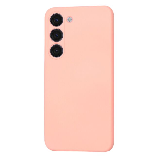 Husa pentru  Samsung Galaxy S23 Liquid Silicone, subțire, captusita cu microfibra, anti amprentă, protectie cameră foto, roz