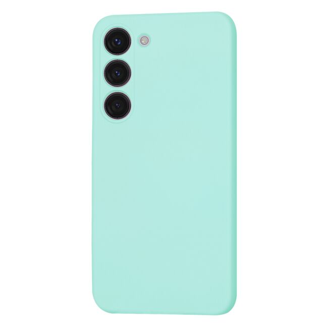 Husa pentru  Samsung Galaxy S23 Liquid Silicone, subțire, captusita cu microfibra, anti amprentă, protectie cameră foto, turcoaz