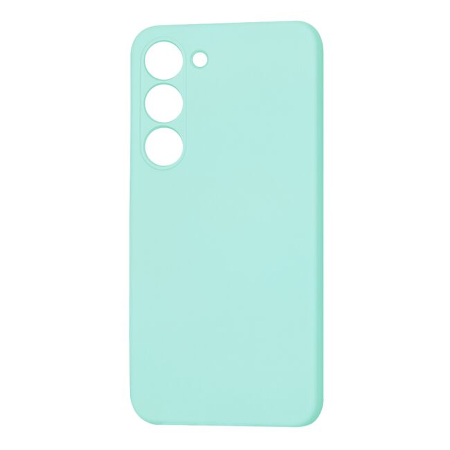 Husa pentru  Samsung Galaxy S23 Liquid Silicone, subțire, captusita cu microfibra, anti amprentă, protectie cameră foto, turcoaz