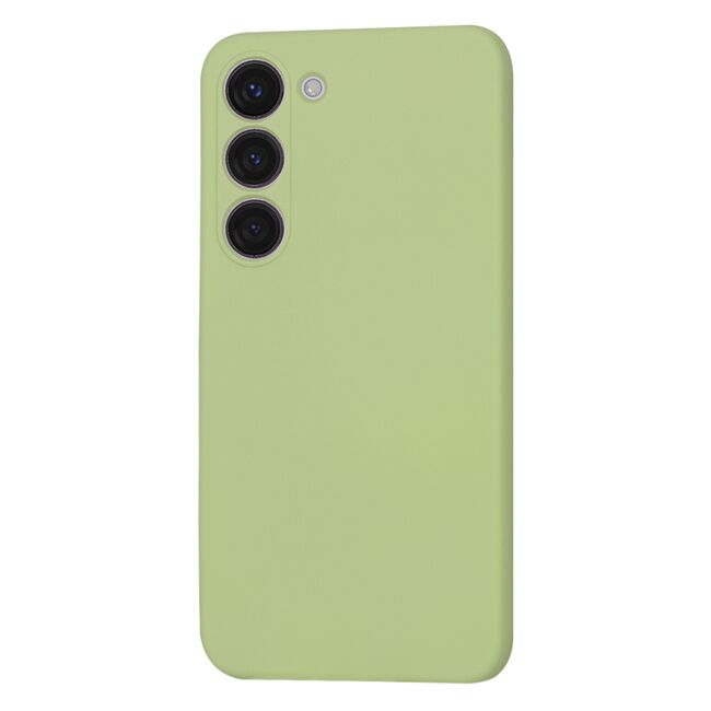 Husa pentru  Samsung Galaxy S23 Liquid Silicone, subțire, captusita cu microfibra, anti amprentă, protectie cameră foto, verde