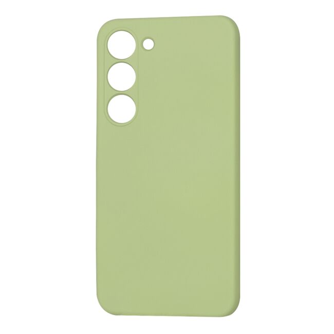 Husa pentru  Samsung Galaxy S23 Liquid Silicone, subțire, captusita cu microfibra, anti amprentă, protectie cameră foto, verde