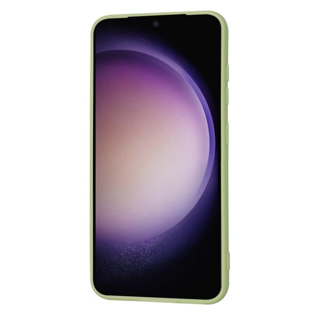 Husa pentru  Samsung Galaxy S23 Liquid Silicone, subțire, captusita cu microfibra, anti amprentă, protectie cameră foto, verde