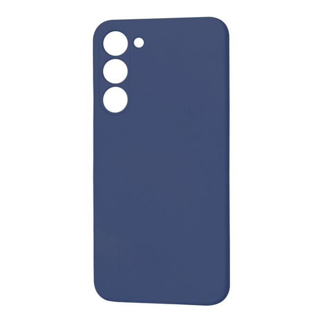 Husa pentru  Samsung Galaxy S23 Plus  Liquid Silicone, subțire, captusita cu microfibra, anti amprentă, protectie cameră foto, albastru