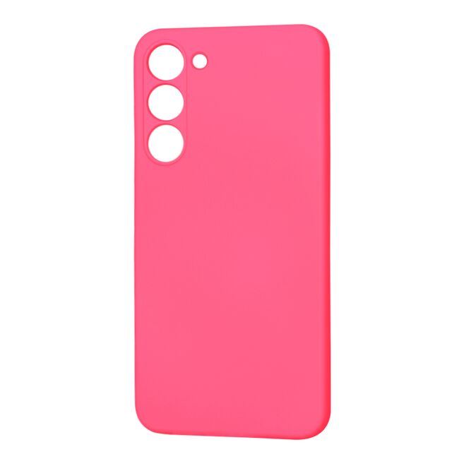 Husa pentru  Samsung Galaxy S23 Plus  Liquid Silicone, subțire, captusita cu microfibra, anti amprentă, protectie cameră foto, fucsia