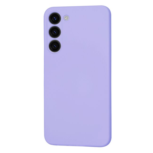 Husa pentru  Samsung Galaxy S23 Plus  Liquid Silicone, subțire, captusita cu microfibra, anti amprentă, protectie cameră foto, lavanda