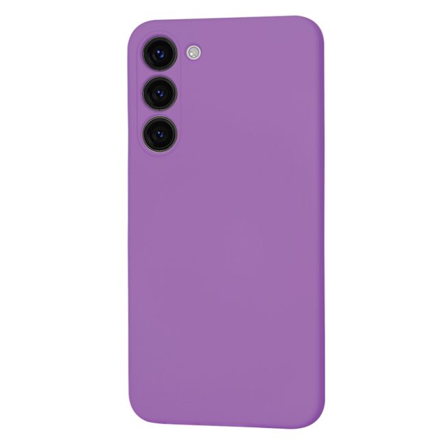 Husa pentru  Samsung Galaxy S23 Plus  Liquid Silicone, subțire, captusita cu microfibra, anti amprentă, protectie cameră foto, mov