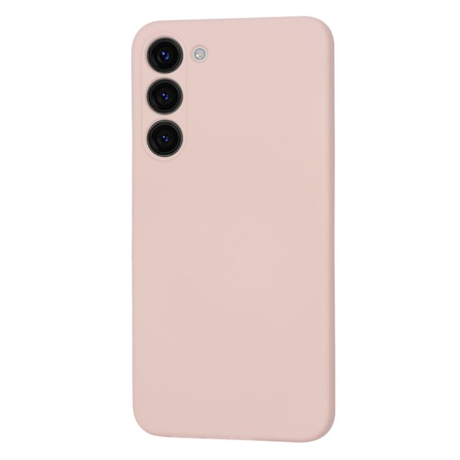 Husa pentru  Samsung Galaxy S23 Plus  Liquid Silicone, subțire, captusita cu microfibra, anti amprentă, protectie cameră foto, pink sand