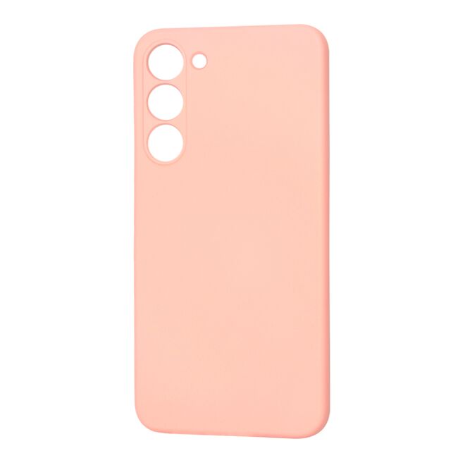 Husa pentru  Samsung Galaxy S23 Plus  Liquid Silicone, subțire, captusita cu microfibra, anti amprentă, protectie cameră foto, roz