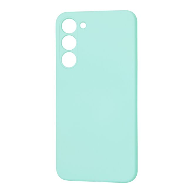 Husa pentru  Samsung Galaxy S23 Plus  Liquid Silicone, subțire, captusita cu microfibra, anti amprentă, protectie cameră foto, turcoaz