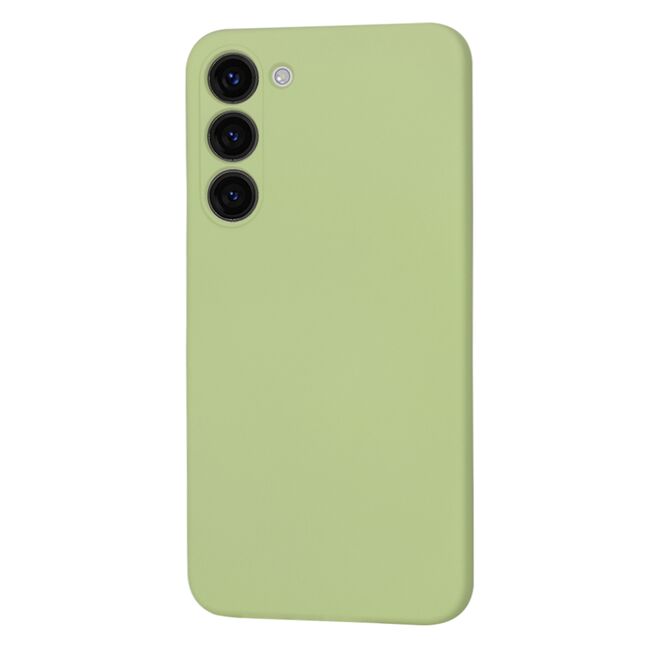 Husa pentru  Samsung Galaxy S23 Plus  Liquid Silicone, subțire, captusita cu microfibra, anti amprentă, protectie cameră foto, verde