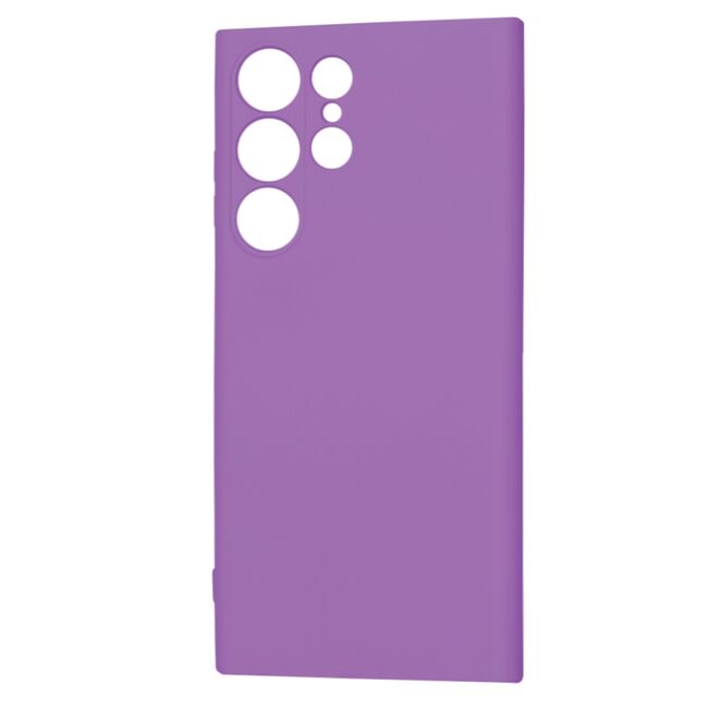 Husa pentru  Samsung Galaxy S23 Ultra 5G Liquid Silicone, subțire, captusita cu microfibra, anti amprentă, protectie cameră foto, mov