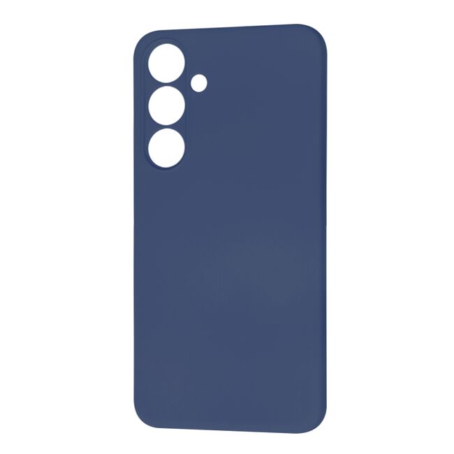 Husa pentru  Samsung Galaxy S24+ Plus Liquid Silicone, subțire, captusita cu microfibra, anti amprentă, protectie cameră foto, albastru