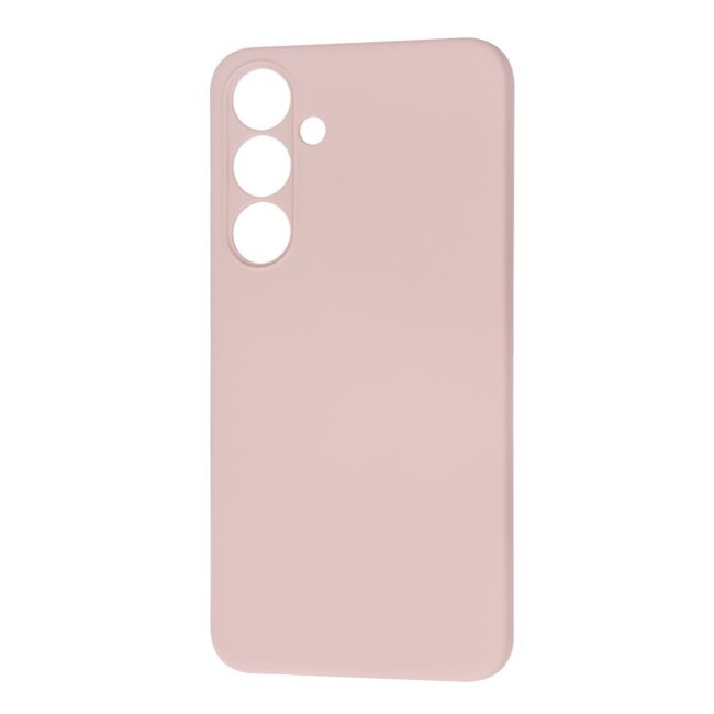 Husa pentru  Samsung Galaxy S24+ Plus Liquid Silicone, subțire, captusita cu microfibra, anti amprentă, protectie cameră foto, pink sand