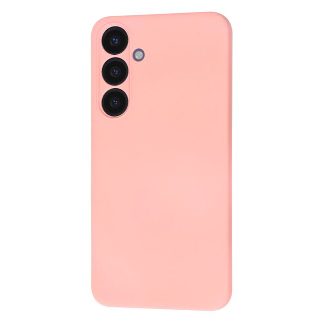Husa pentru  Samsung Galaxy S24+ Plus Liquid Silicone, subțire, captusita cu microfibra, anti amprentă, protectie cameră foto, roz