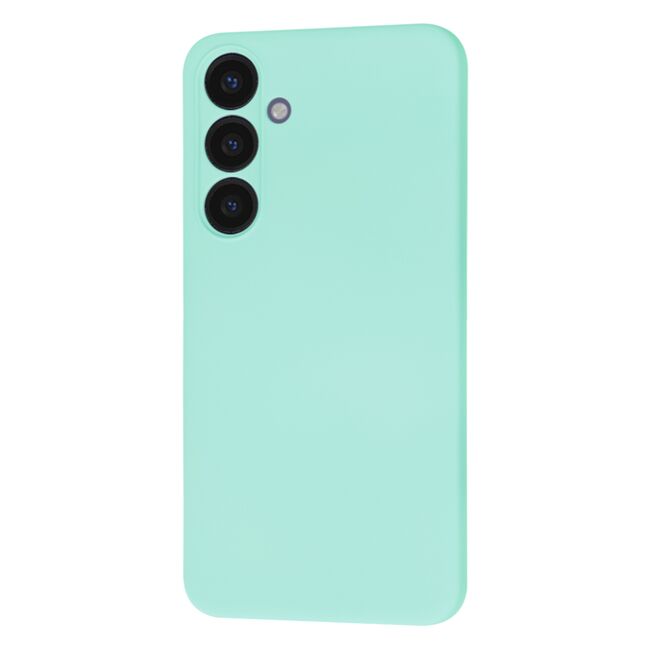 Husa pentru  Samsung Galaxy S24+ Plus Liquid Silicone, subțire, captusita cu microfibra, anti amprentă, protectie cameră foto, turcoaz
