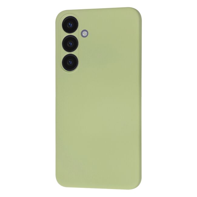 Husa pentru  Samsung Galaxy S24+ Plus Liquid Silicone, subțire, captusita cu microfibra, anti amprentă, protectie cameră foto, verde