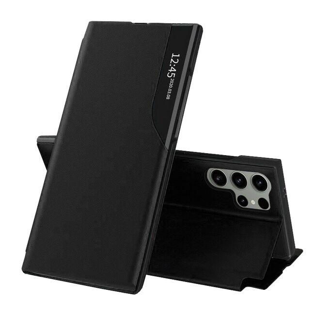 Husa pentru  Samsung Galaxy S24 Ultra tip carte, Smart View, negru