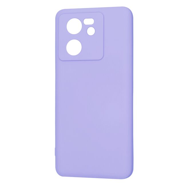 Husa pentru  Xiaomi 13T, 13T Pro Liquid Silicone, subțire, captusita cu microfibra, anti amprentă, protectie cameră foto, lavanda