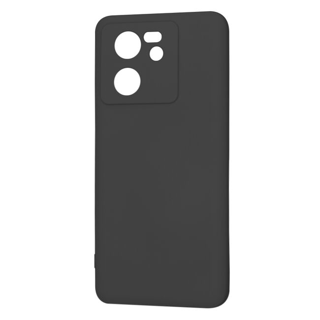 Husa pentru  Xiaomi 13T, 13T Pro Liquid Silicone, subțire, captusita cu microfibra, anti amprentă, protectie cameră foto, negru