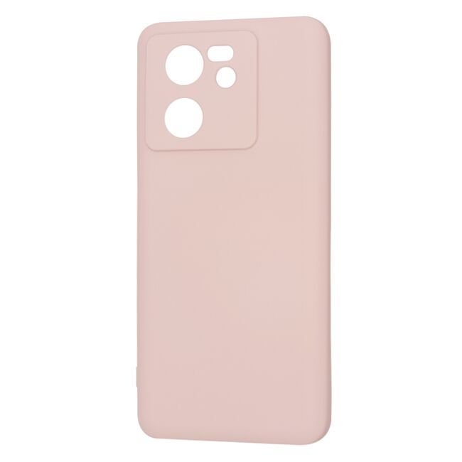 Husa pentru  Xiaomi 13T, 13T Pro Liquid Silicone, subțire, captusita cu microfibra, anti amprentă, protectie cameră foto, pink sand
