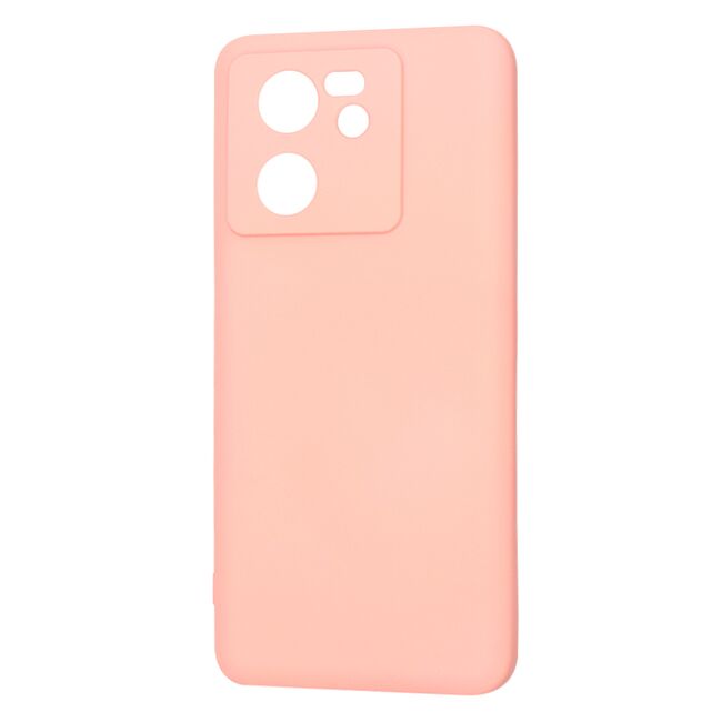 Husa pentru  Xiaomi 13T, 13T Pro Liquid Silicone, subțire, captusita cu microfibra, anti amprentă, protectie cameră foto, roz