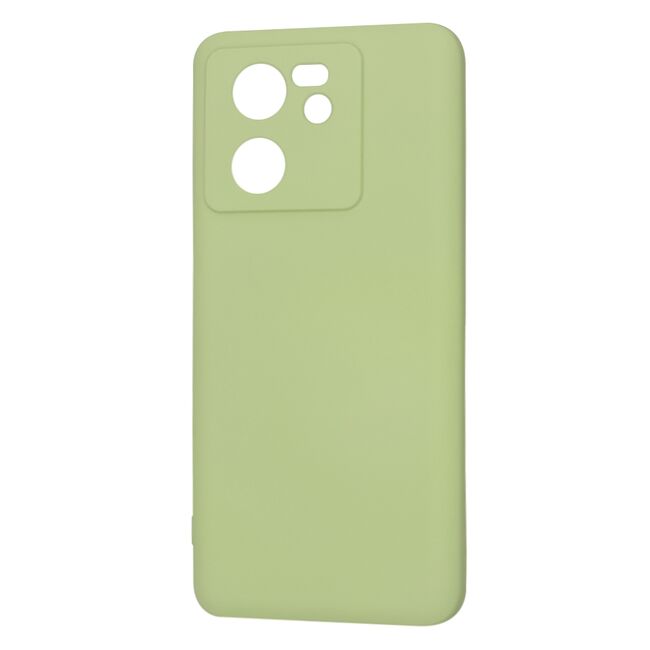 Husa pentru  Xiaomi 13T, 13T Pro Liquid Silicone, subțire, captusita cu microfibra, anti amprentă, protectie cameră foto, verde