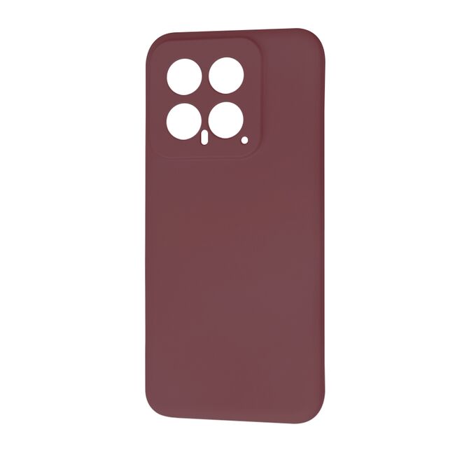 Husa pentru  Xiaomi 14 Liquid Silicone, subțire, captusita cu microfibra, anti amprentă, protectie cameră foto, bordeaux