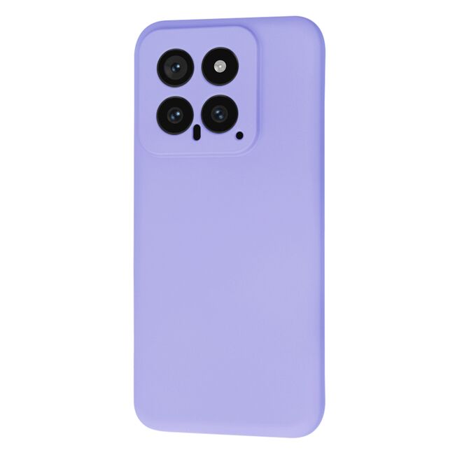 Husa pentru  Xiaomi 14 Liquid Silicone, subțire, captusita cu microfibra, anti amprentă, protectie cameră foto, lavanda