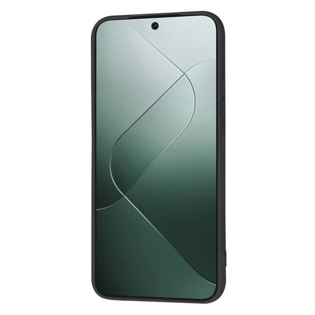 Husa pentru  Xiaomi 14 Liquid Silicone, subțire, captusita cu microfibra, anti amprentă, protectie cameră foto, negru