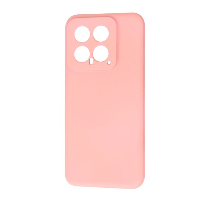 Husa pentru  Xiaomi 14 Liquid Silicone, subțire, captusita cu microfibra, anti amprentă, protectie cameră foto, roz