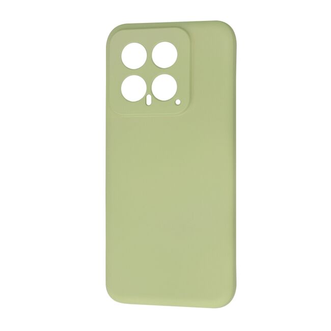 Husa pentru  Xiaomi 14 Liquid Silicone, subțire, captusita cu microfibra, anti amprentă, protectie cameră foto, verde