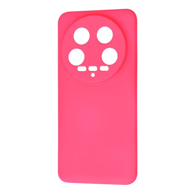 Husa pentru  Xiaomi 14 Ultra Liquid Silicone, subțire, captusita cu microfibra, anti amprentă, protectie cameră foto, fucsia