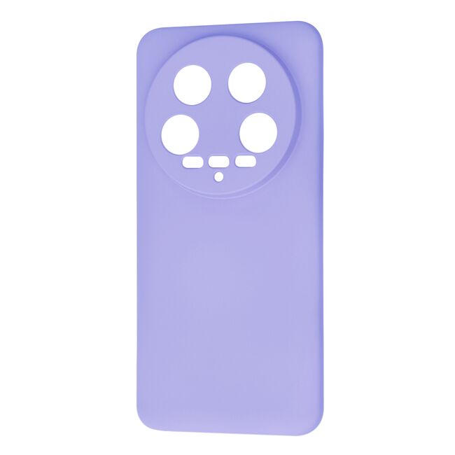 Husa pentru  Xiaomi 14 Ultra Liquid Silicone, subțire, captusita cu microfibra, anti amprentă, protectie cameră foto, lavanda