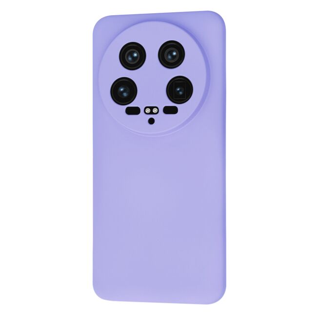 Husa pentru  Xiaomi 14 Ultra Liquid Silicone, subțire, captusita cu microfibra, anti amprentă, protectie cameră foto, lavanda