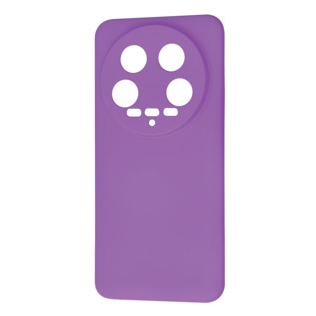 Husa pentru  Xiaomi 14 Ultra Liquid Silicone, subțire, captusita cu microfibra, anti amprentă, protectie cameră foto, mov