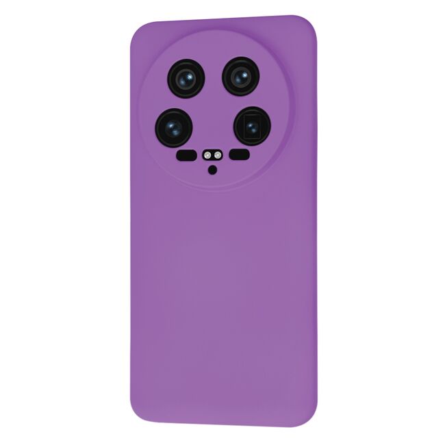 Husa pentru  Xiaomi 14 Ultra Liquid Silicone, subțire, captusita cu microfibra, anti amprentă, protectie cameră foto, mov