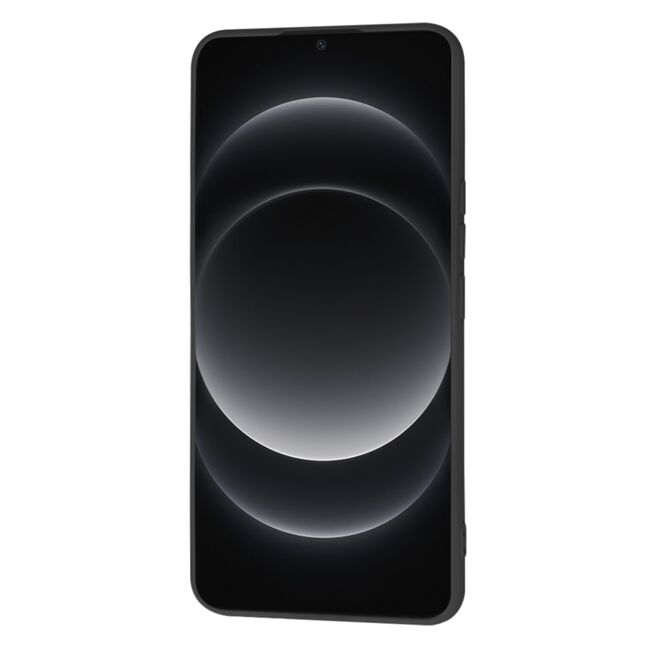 Husa pentru  Xiaomi 14 Ultra Liquid Silicone, subțire, captusita cu microfibra, anti amprentă, protectie cameră foto, negru