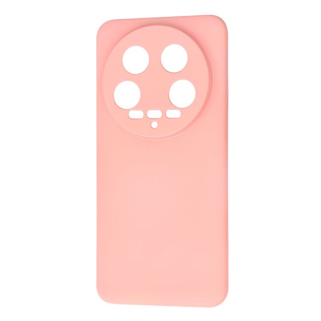 Husa pentru  Xiaomi 14 Ultra Liquid Silicone, subțire, captusita cu microfibra, anti amprentă, protectie cameră foto, roz