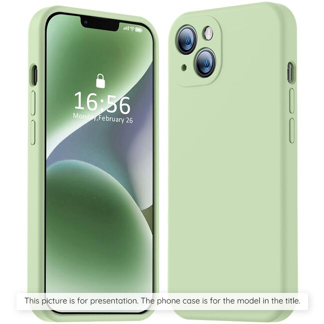 Husa pentru  Xiaomi 14 Ultra Liquid Silicone, subțire, captusita cu microfibra, anti amprentă, protectie cameră foto, verde deschis