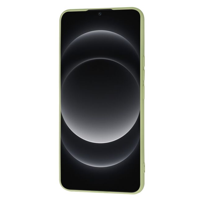 Husa pentru  Xiaomi 14 Ultra Liquid Silicone, subțire, captusita cu microfibra, anti amprentă, protectie cameră foto, verde