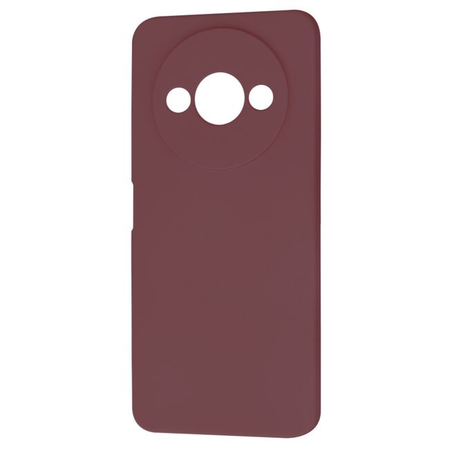 Husa pentru  Xiaomi Redmi A3 Liquid Silicone, subțire, captusita cu microfibra, anti amprentă, protectie cameră foto, bordeaux