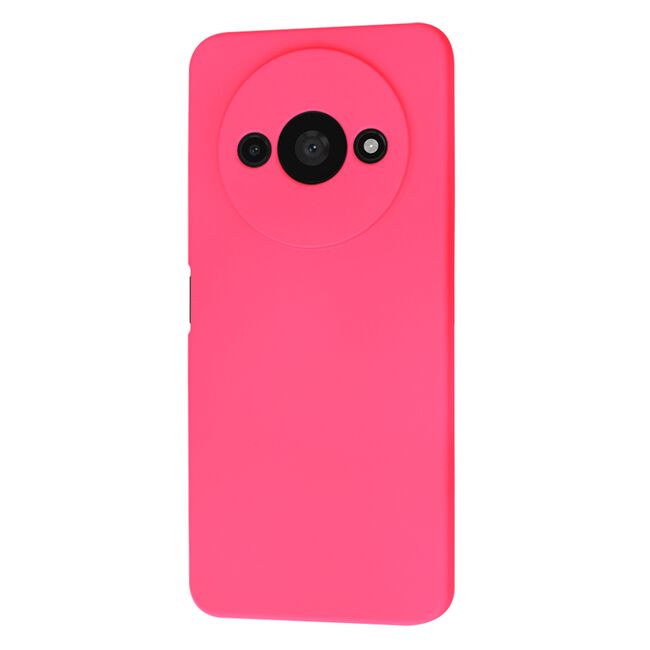 Husa pentru  Xiaomi Redmi A3 Liquid Silicone, subțire, captusita cu microfibra, anti amprentă, protectie cameră foto, fucsia