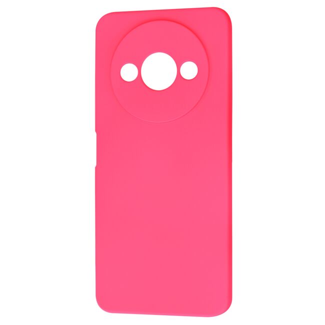 Husa pentru  Xiaomi Redmi A3 Liquid Silicone, subțire, captusita cu microfibra, anti amprentă, protectie cameră foto, fucsia