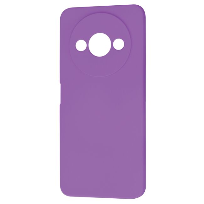 Husa pentru  Xiaomi Redmi A3 Liquid Silicone, subțire, captusita cu microfibra, anti amprentă, protectie cameră foto, mov