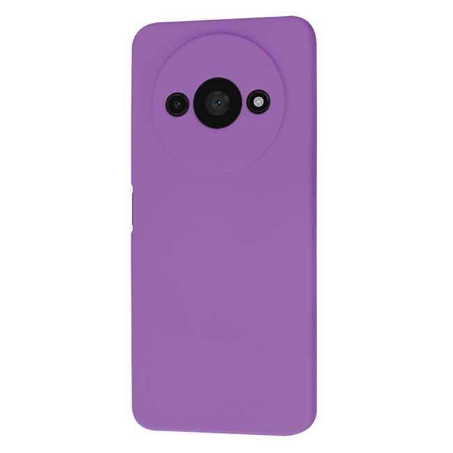 Husa pentru  Xiaomi Redmi A3 Liquid Silicone, subțire, captusita cu microfibra, anti amprentă, protectie cameră foto, mov