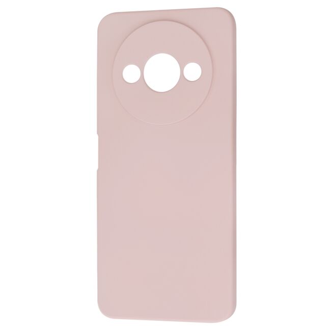 Husa pentru  Xiaomi Redmi A3 Liquid Silicone, subțire, captusita cu microfibra, anti amprentă, protectie cameră foto, pink sand