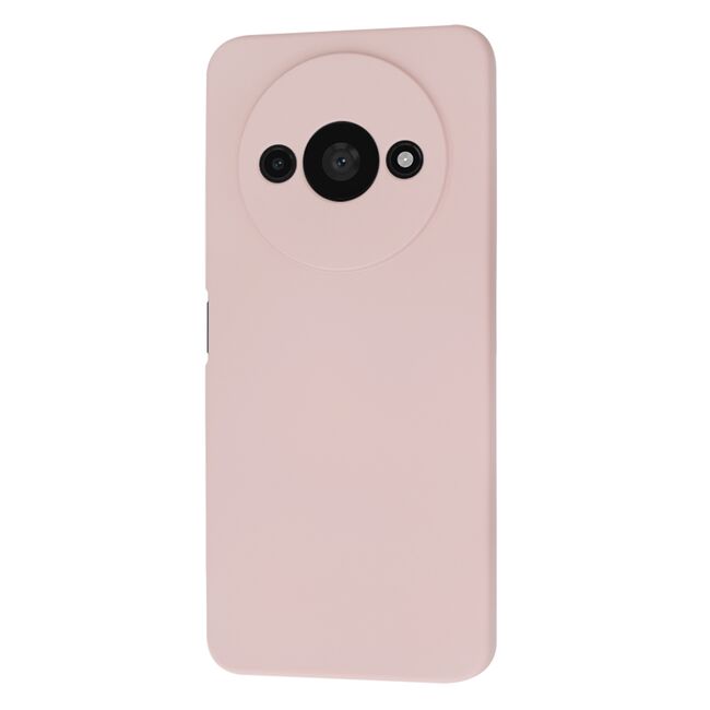 Husa pentru  Xiaomi Redmi A3 Liquid Silicone, subțire, captusita cu microfibra, anti amprentă, protectie cameră foto, pink sand