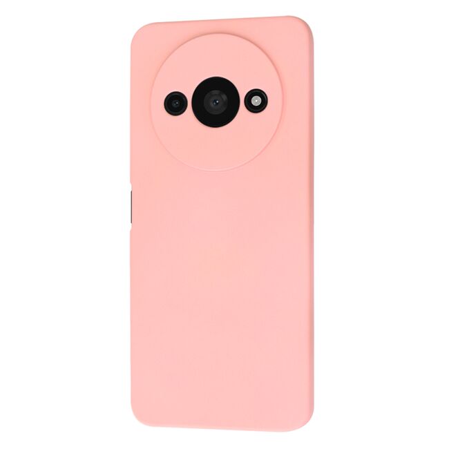 Husa pentru  Xiaomi Redmi A3 Liquid Silicone, subțire, captusita cu microfibra, anti amprentă, protectie cameră foto, roz