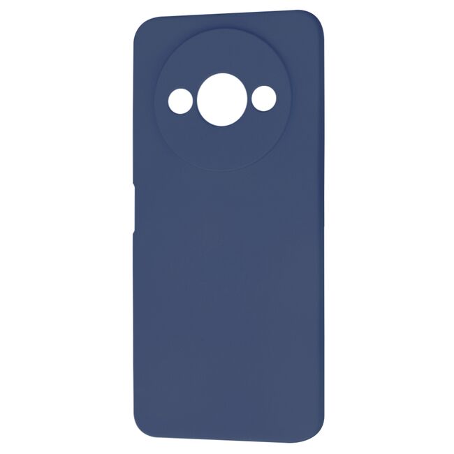 Husa pentru  Xiaomi Redmi A3 Liquid Silicone, subțire, captusita cu microfibra, anti amprentă, protectie cameră foto, albastru